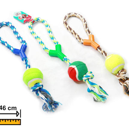 Juguete Cuerda Con Pelota 46cm PHI PHI PETS 1