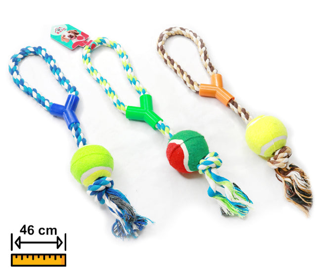Juguete Cuerda Con Pelota 46cm PHI PHI PETS 1