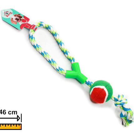 Juguete Cuerda Con Pelota 46cm PHI PHI PETS 3