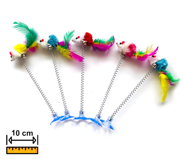 Juguete Pluma Con Resorte 10cm PHI PHI PETS 1