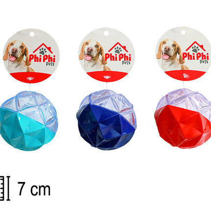 Pelota Chifle Y Luz 7cm PHI PHI PETS 1