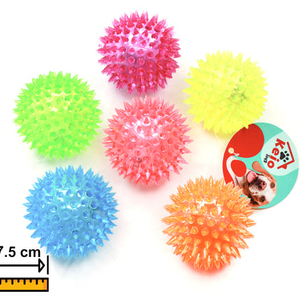 Pelota Con Chifle Y Luz 7.5cm PHI PHI PETS 1