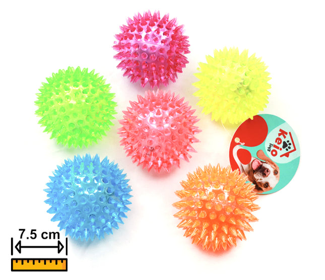 Pelota Con Chifle Y Luz 7.5cm PHI PHI PETS 1