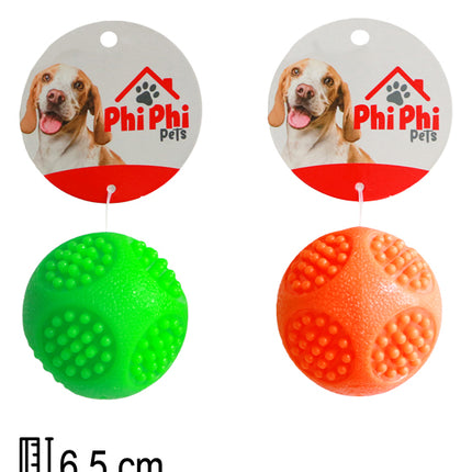 Pelota De Goma Dura 6.5cm En Tira De Impulso PHI PHI PETS 1