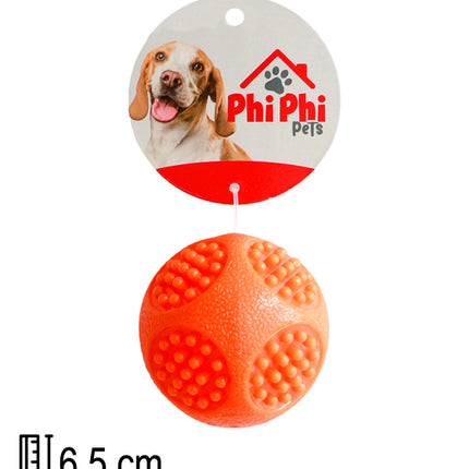 Pelota De Goma Dura 6.5cm En Tira De Impulso PHI PHI PETS 2